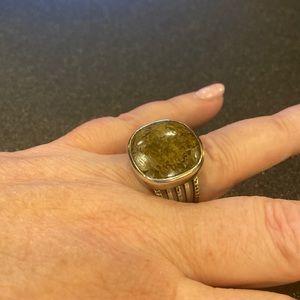 Silpada Sterling Silver Bronzite Stone Ring